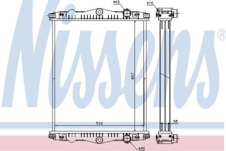 Радіатор системи охолодження NISSENS 614430