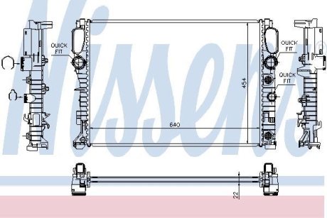 Радіатор охолодження First Fit NISSENS 62792A