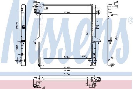 Радіатор системи охолодження NISSENS 628965