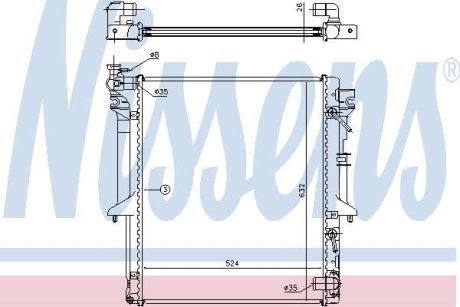 Радіатор системи охолодження NISSENS 62896