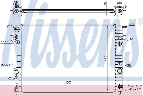 Радіатор системи охолодження NISSENS 63073A