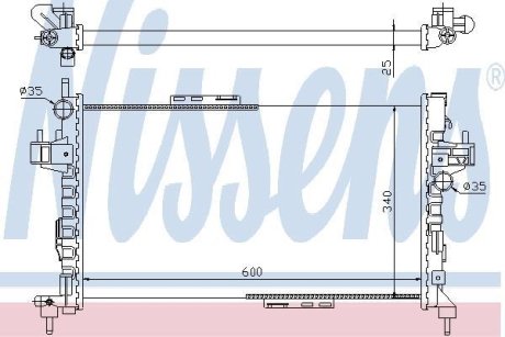 Радіатор системи охолодження NISSENS 63094