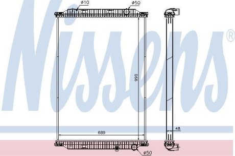 Радіатор системи охолодження NISSENS 637850