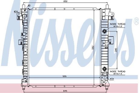 Радіатор системи охолодження NISSENS 64326