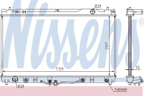 Радіатор системи охолодження NISSENS 64633