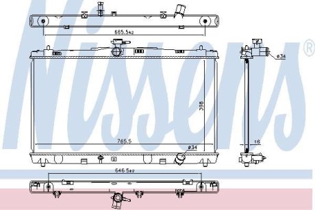 Toyota Радіатор Сист. Охолодження Camry 2.5 11- NISSENS 646869