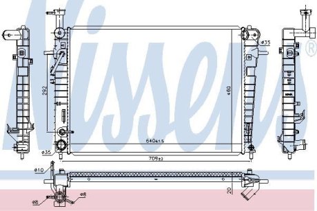 Радіатор системи охолодження NISSENS 675005