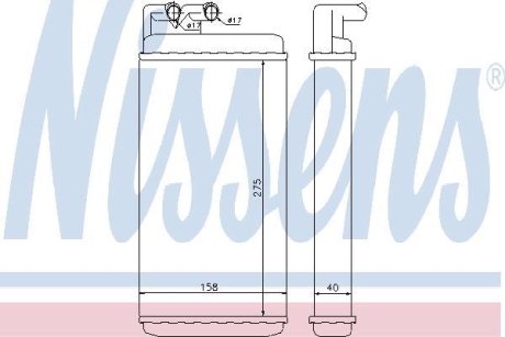 Радіатор нагрівача NISSENS 70220