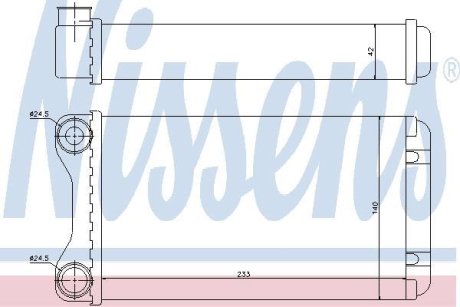 Радіатор нагрівача NISSENS 70226