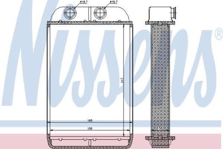 Радіатор нагрівача NISSENS 70232