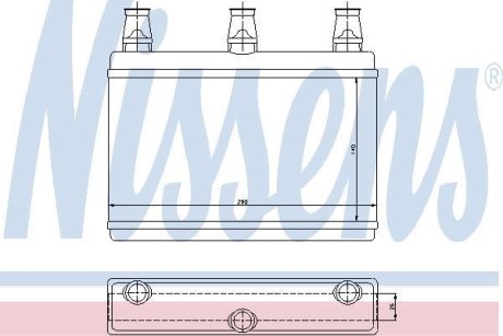 Радіатор нагрівача NISSENS 70522