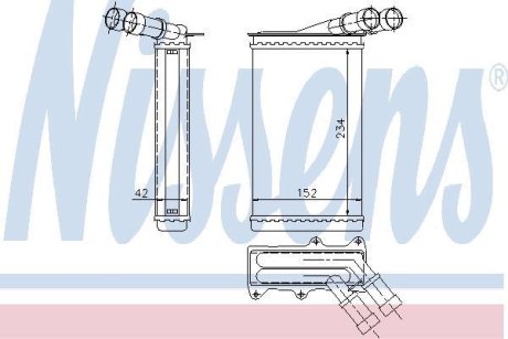 Радіатор нагрівача NISSENS 71156