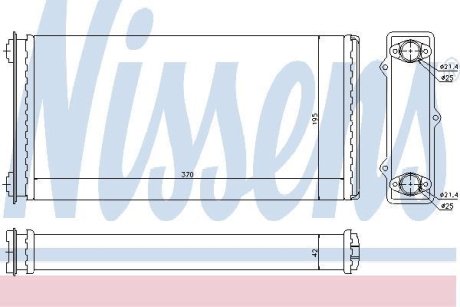 Радіатор нагрівача NISSENS 71301