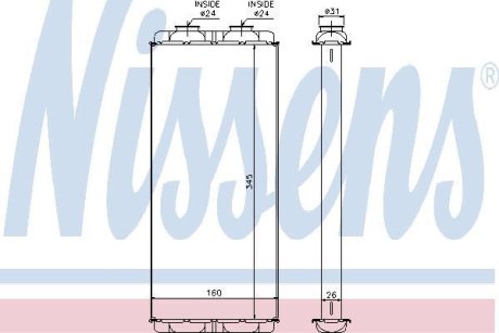 Радіатор нагрівача NISSENS 72048