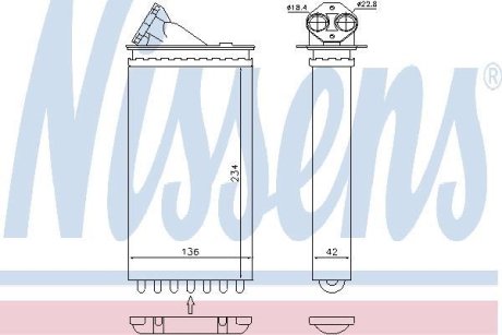 Opel Радіатор Опалення Omega B NISSENS 72655