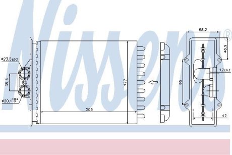 Радіатор нагрівача NISSENS 72657