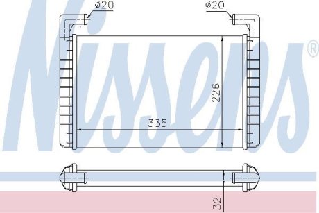 Радіатор нагрівача NISSENS 73371