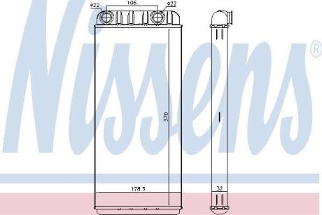 Радіатор нагрівача NISSENS 73648