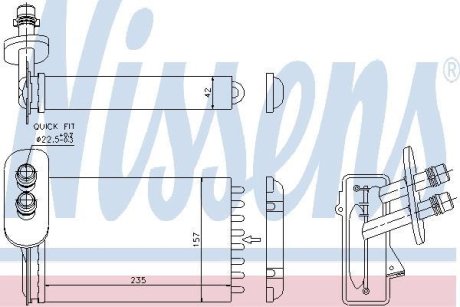 Vw Радіатор Опалення Golf Iv, Bora, Seat, Skoda Octavia 96- NISSENS 73921