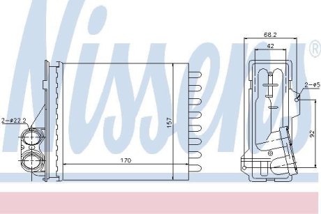 Радіатор нагрівача NISSENS 76512