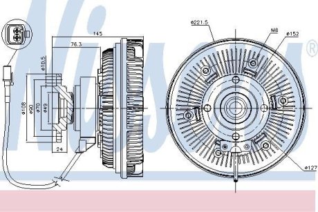 Віскомуфта вентилятора NISSENS 86022