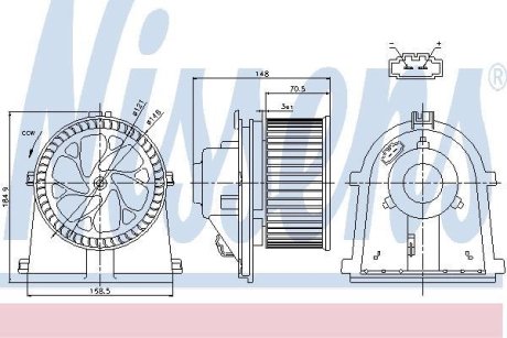 Вентилятор салону NISSENS 87022