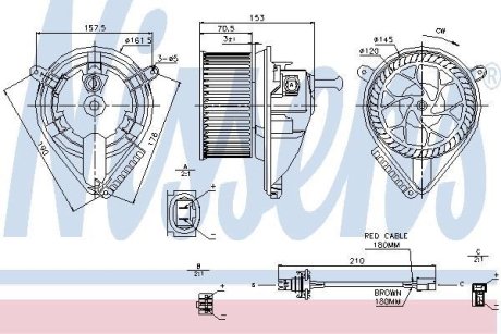 Db Вентилятор Салона Sprinter, Lt 28-46 Ii 95- NISSENS 87039