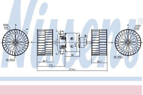 Вентилятор салону NISSENS 87189