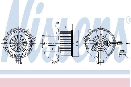 Вентилятор салону NISSENS 87391