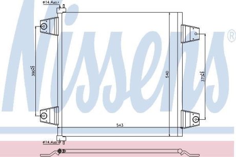 Радіатор кондиціонера NISSENS 940031