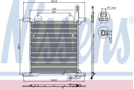 Радіатор кондиціонера NISSENS 94342