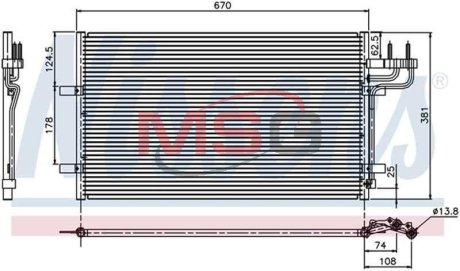 Радіатор кондиціонера First Fit NISSENS 94663