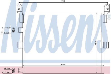 Радіатор кондиціонера NISSENS 94918