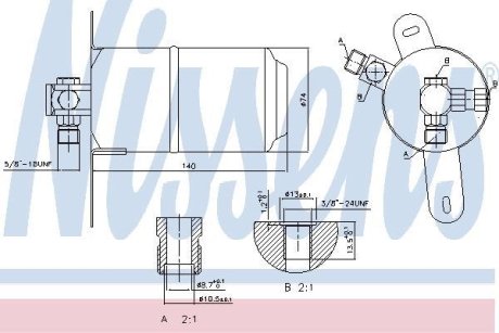 Осушувач радіатора кондиціонера NISSENS 95184