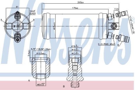 Осушувач радіатора кондиціонера NISSENS 95344